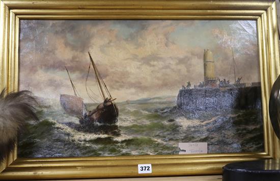 Thomas Rose Miles (fl. 1869-1906), oil on canvas, 34 x 60cm